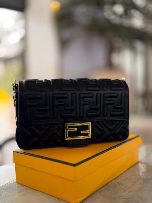 FF Baguette Bag (Embossed Leather)